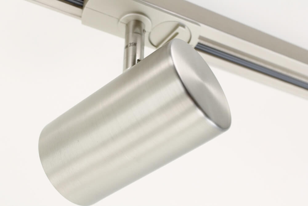 LUNA railset spanningsrail 1 meter + 3 spots CILINDRO | Staal