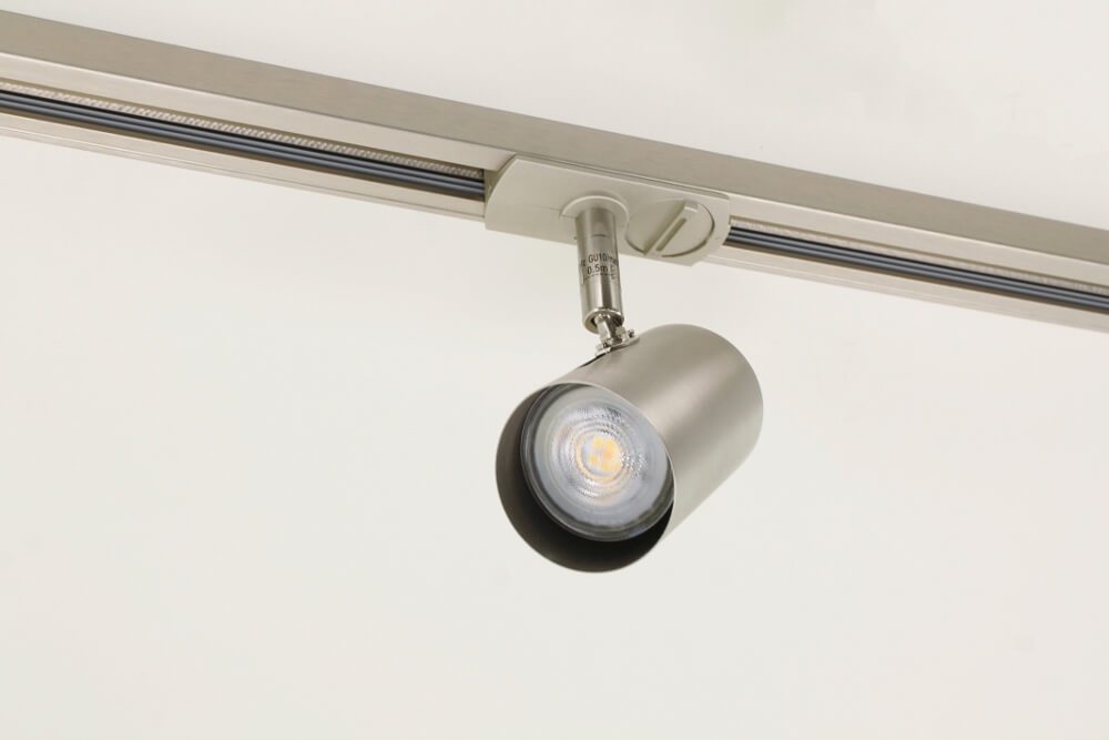 LUNA railset spanningsrail 1 meter + 3 spots CILINDRO | Staal
