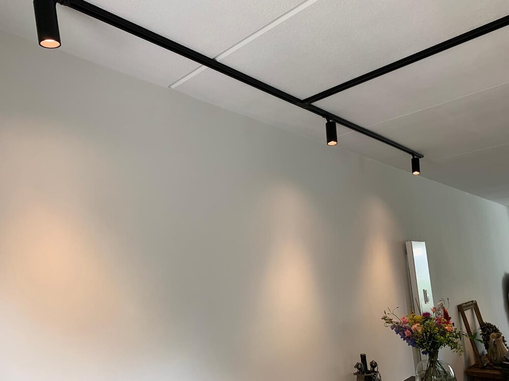 Losse 1-fase spanningsrail LUNA | Zwart 2 meter