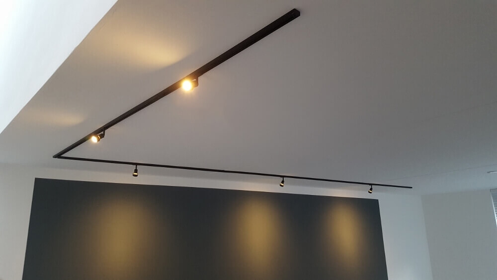 Losse 1-fase spanningsrail LUNA | Zwart 1 meter