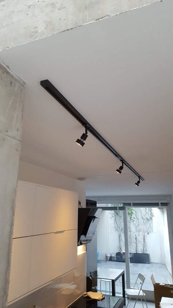 Losse 1-fase spanningsrail LUNA | Zwart 1 meter