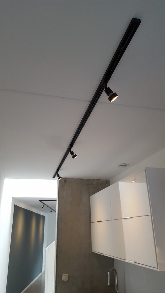Losse 1-fase spanningsrail LUNA | Zwart 1 meter