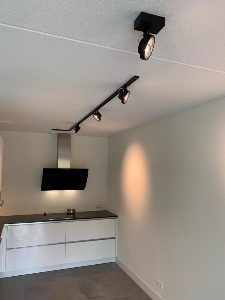 Losse 1-fase spanningsrail LUNA | Zwart 1 meter