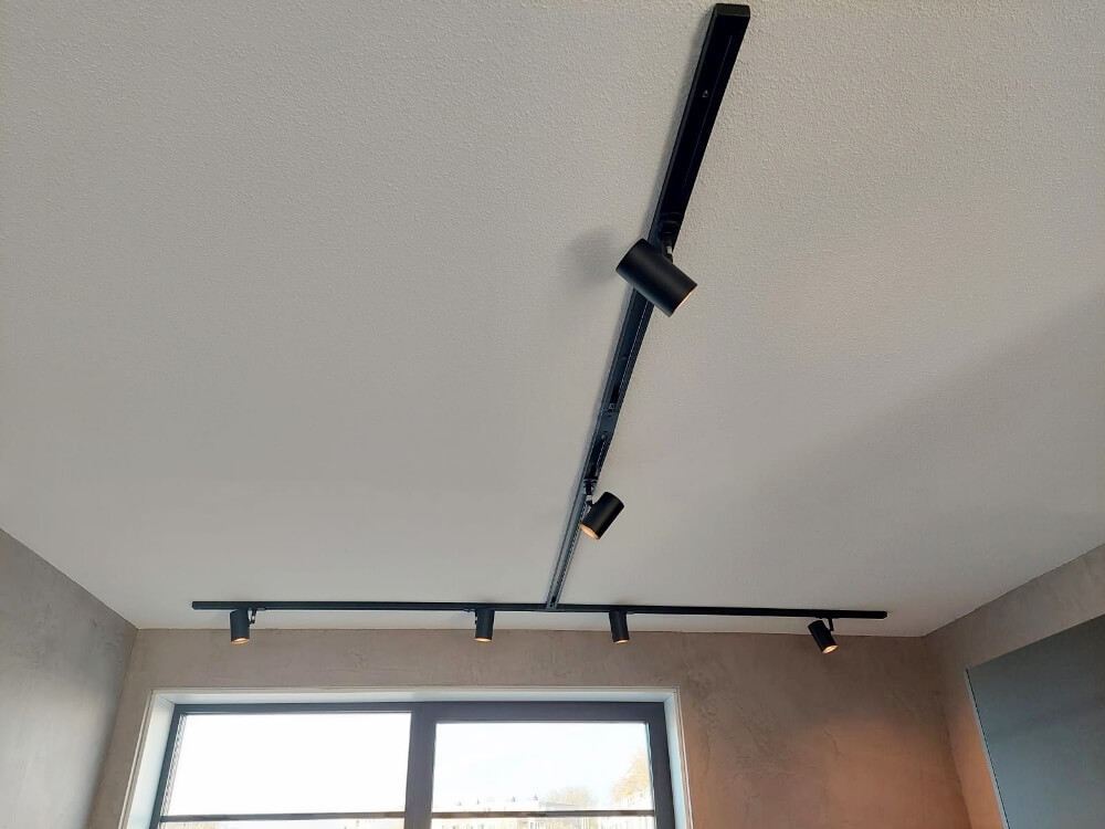 Losse 1-fase spanningsrail LUNA | Zwart 2 meter