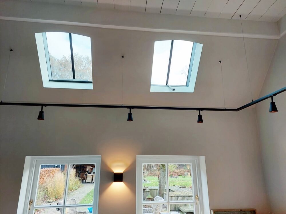 Losse 1-fase spanningsrail LUNA | Zwart 2 meter