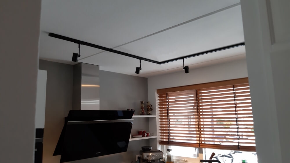Losse 1-fase spanningsrail LUNA | Zwart 1 meter