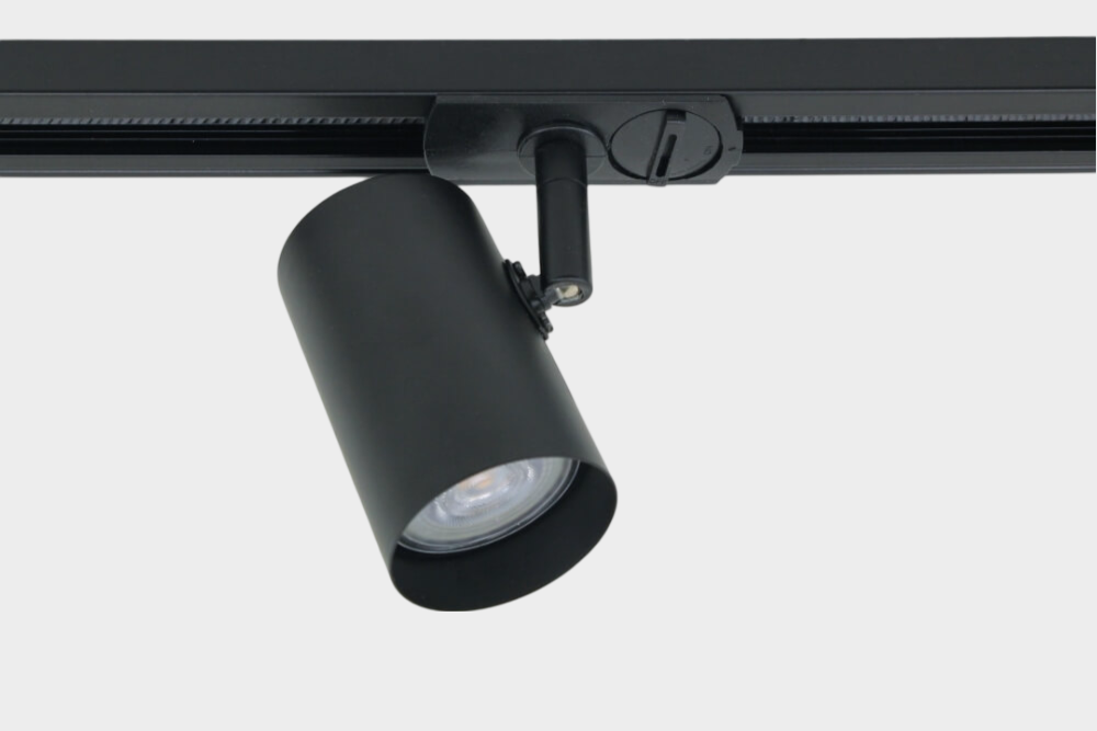 Railspot CILINDRO voor LUNA spanningsrail | Zwart