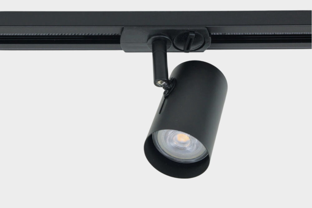 Railspot CILINDRO voor LUNA spanningsrail | Zwart