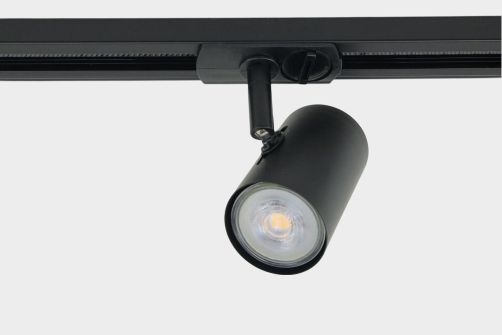 Railspot CILINDRO voor LUNA spanningsrail | Zwart