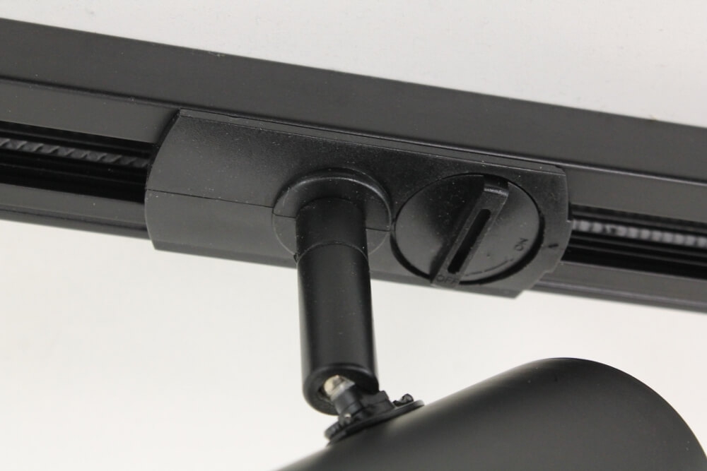 LUNA railset spanningsrail 1 meter + 3 spots CILINDRO | Zwart
