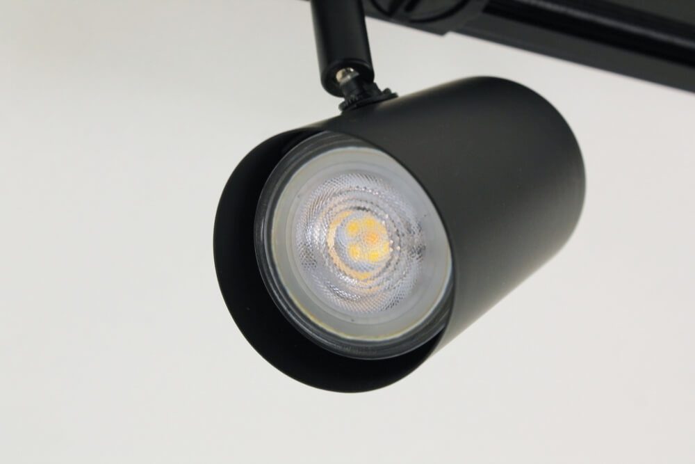 LUNA railset spanningsrail 1 meter + 3 spots CILINDRO | Zwart