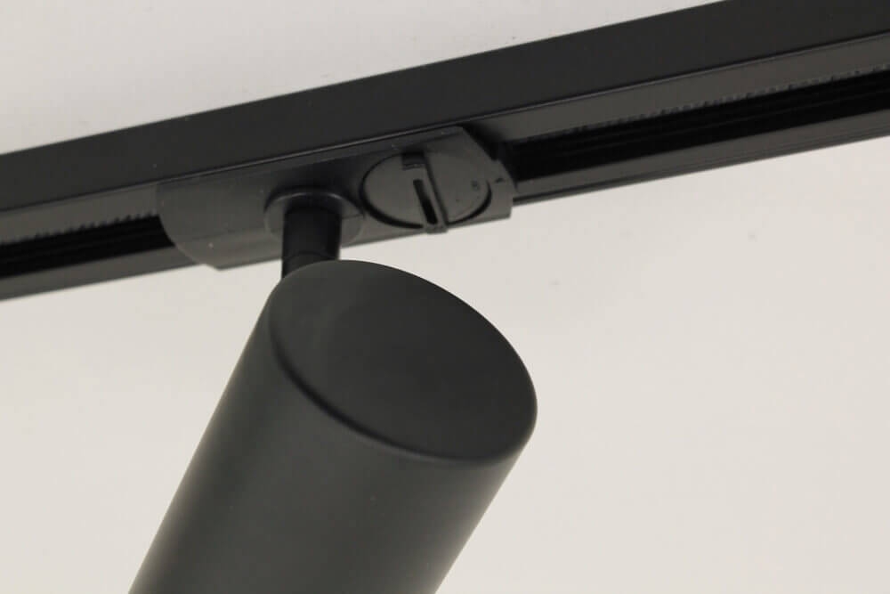 LUNA railset spanningsrail 1 meter + 3 spots CILINDRO | Zwart