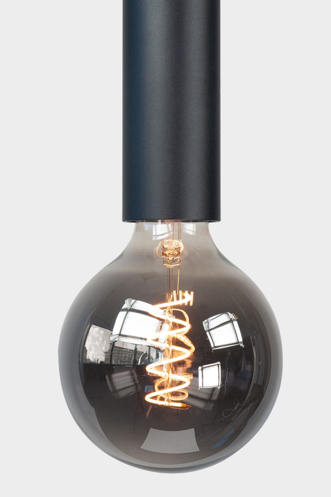 Koker hanglamp CHALA E27 16 cm voor LUNA spanningsrail | Zwart