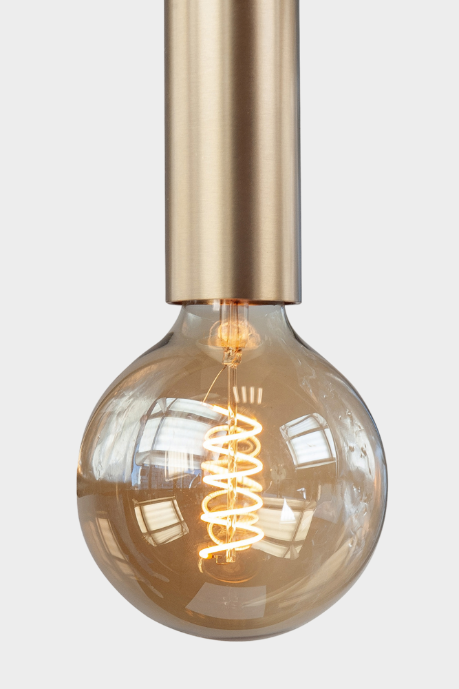Koker hanglamp CHALA E27 16 cm voor LUNA spanningsrail | Zwart / Goud