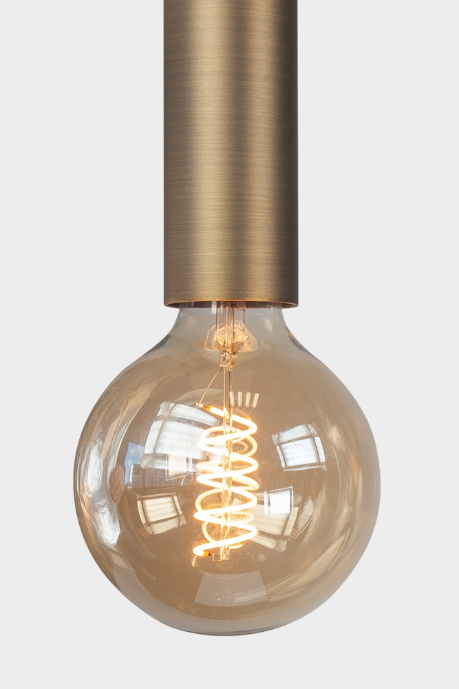 Koker hanglamp CHALA E27 16 cm voor LUNA spanningsrail | Zwart / Brons