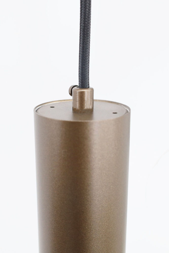 Koker hanglamp RUNNY 30 cm voor LUNA spanningsrail | Brushed Brown Copper