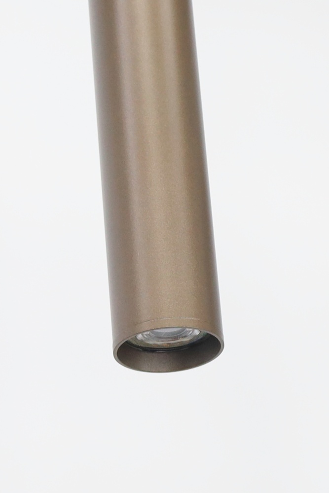 Koker hanglamp RUNNY 50 cm voor LUNA spanningsrail | Brushed Brown Copper