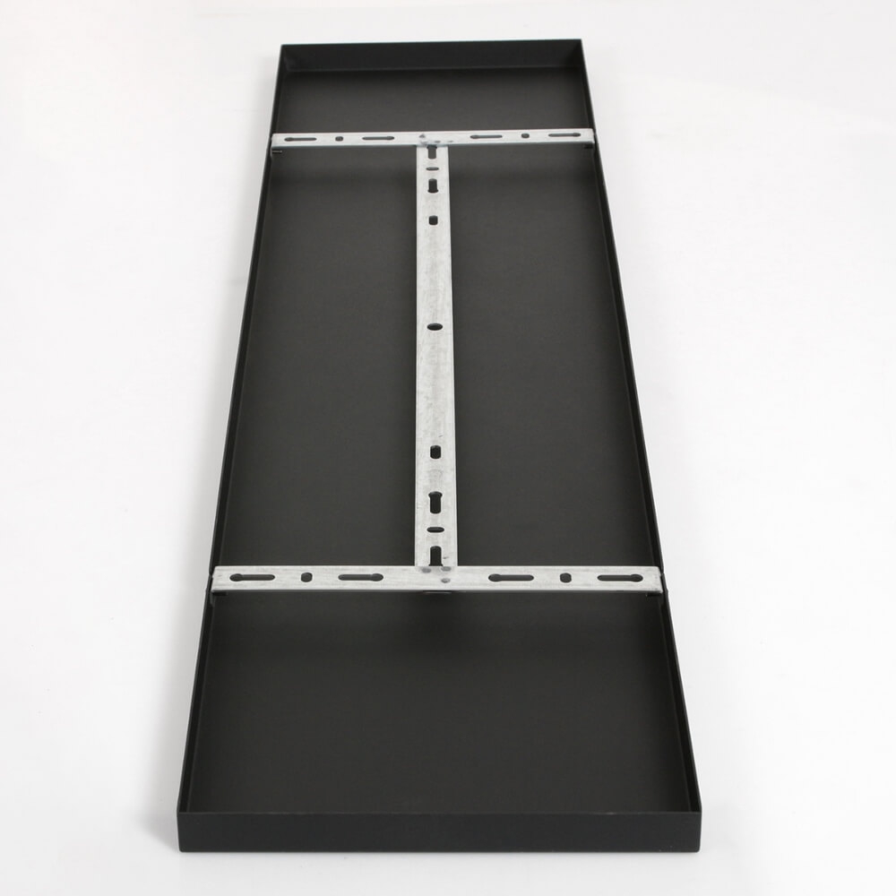 Brede stalen plafondbalk BASIC LINE voor lampen 100 x 25 cm | Zwart