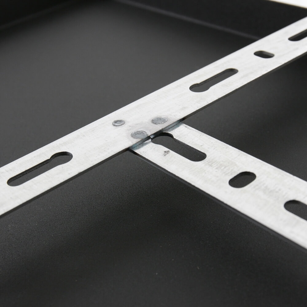 Brede stalen plafondbalk BASIC LINE voor lampen 100 x 25 cm | Zwart