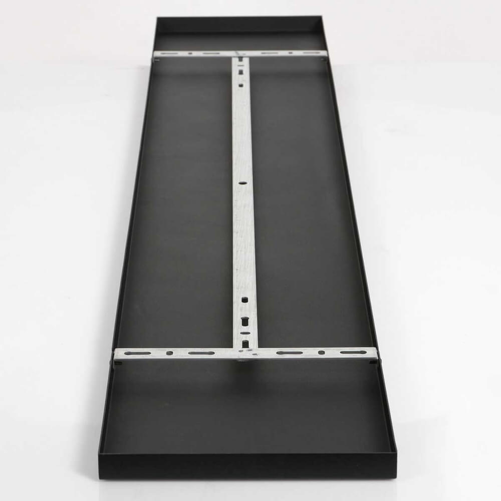 Brede stalen plafondbalk BASIC LINE voor lampen 140 x 25 cm | Zwart