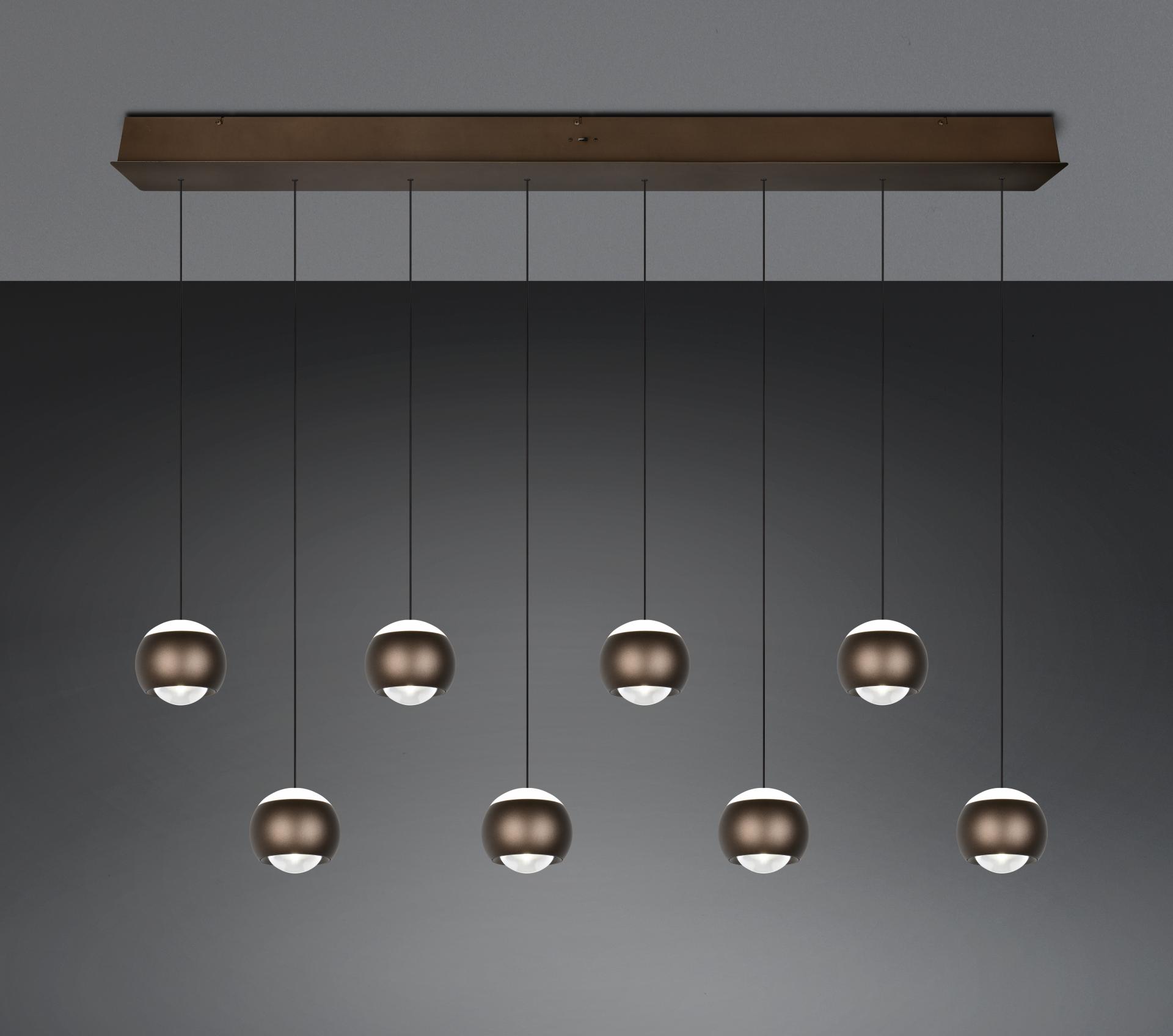 Elegante hanglamp ORBIT 8-lichts | Platinum