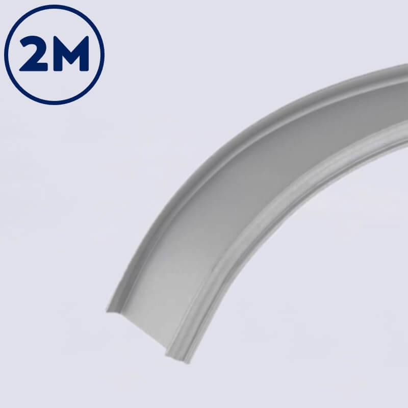 Compleet opbouw LED BUIG profiel 18 x 4 mm aluminium | 2 meter