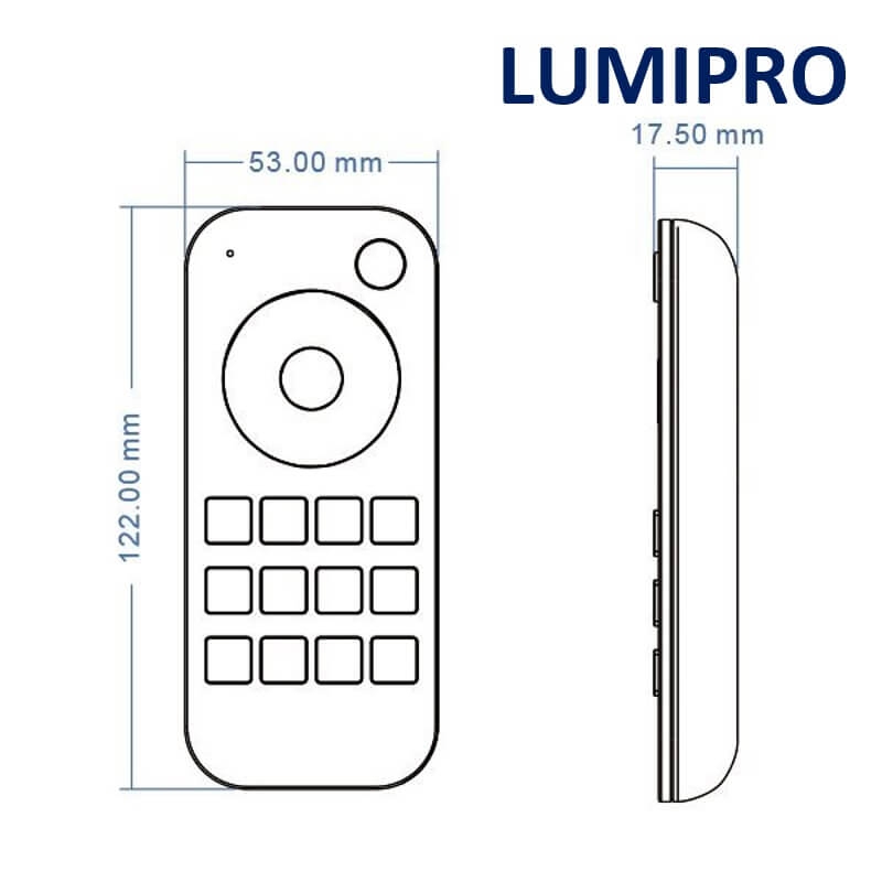LUMIPRO basis 2M 9,6 watt Tunable White 2400K-5500K + zone dimmer