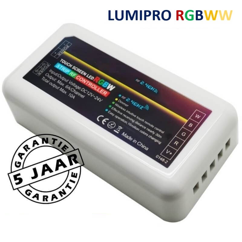 LUMIPRO basis 2M RGBWW + PROLED 4 zone wandbediening