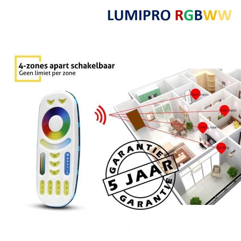 LUMIPRO basis 2M RGBWW + PROLED 4 zone afstandsbediening