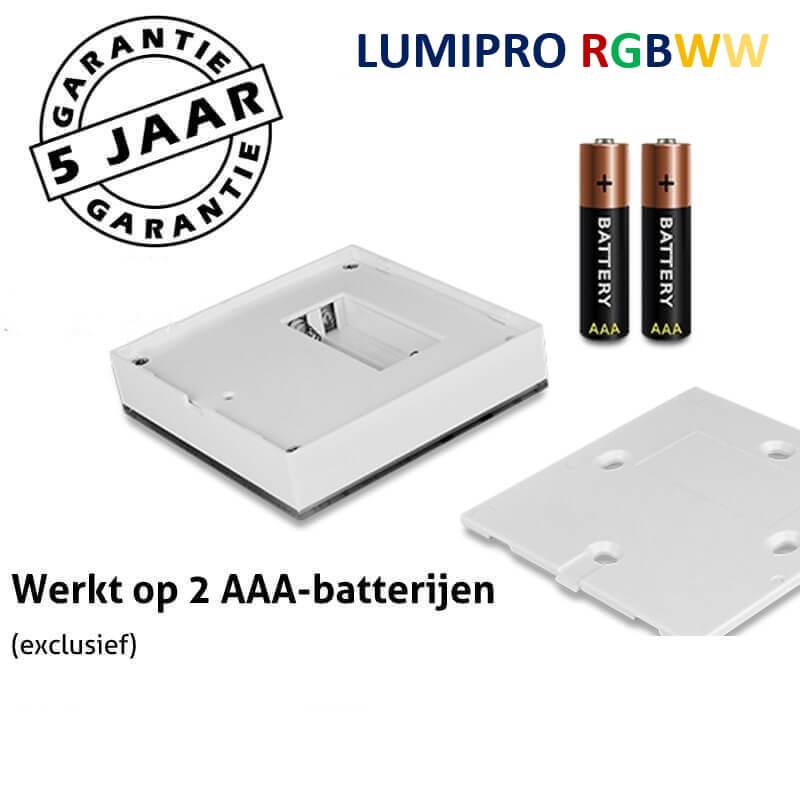 LUMIPRO basis 2M RGBWW + PROLED 4 zone wandbediening