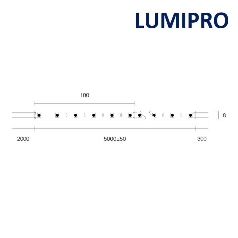 LumiPro LED-strip warm wit 2700K 4,8 watt | Per meter