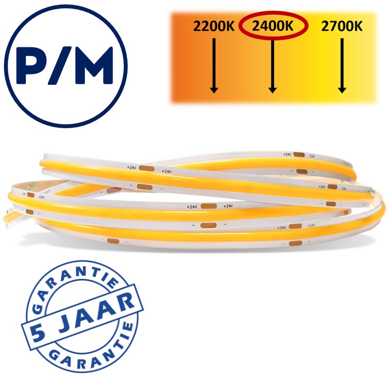 LUMIPRO basisset COB 2M 5 watt 2400K extra warm wit + zone dimmer
