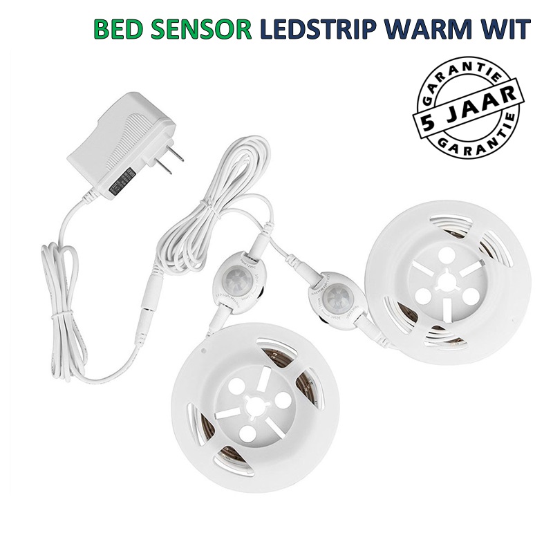 Kast / Bed LED-strip set 2x 1M met bewegingssensor warm wit