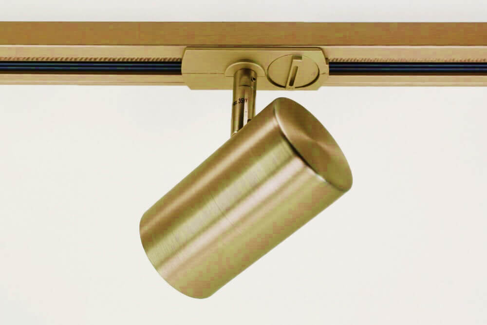 LUNA railset spanningsrail 1,5 meter + 4 spots CILINDRO | Brons