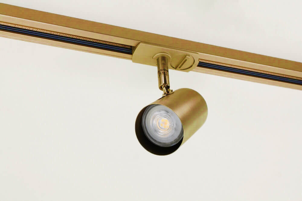 LUNA railset spanningsrail 1,5 meter + 4 spots CILINDRO | Brons