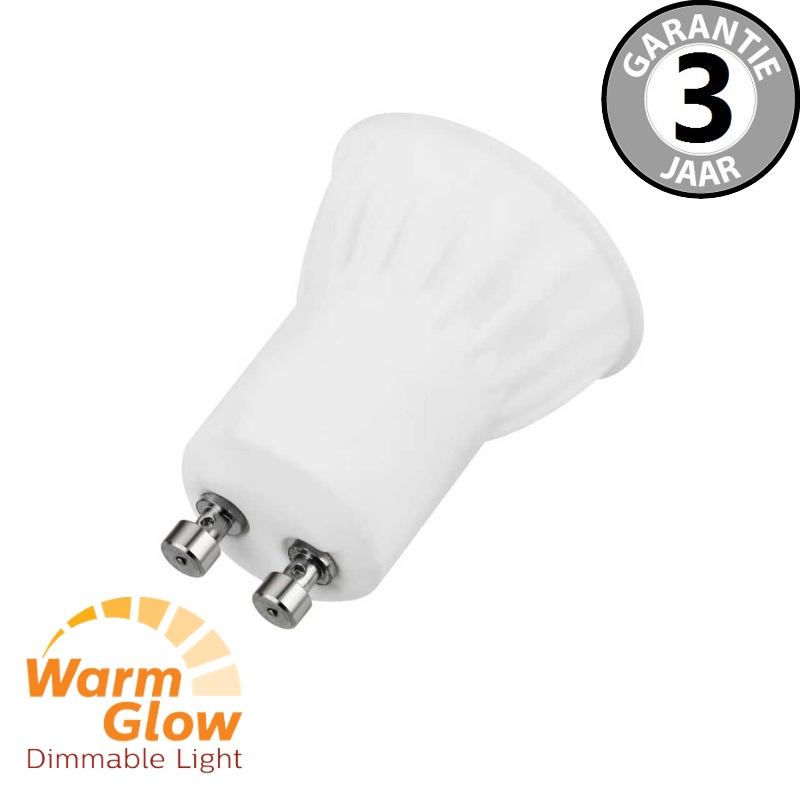 BOLD GU-10 MR11 35mm WARMGLOW 40 watt (4W) LED | Dimbaar CRI>90