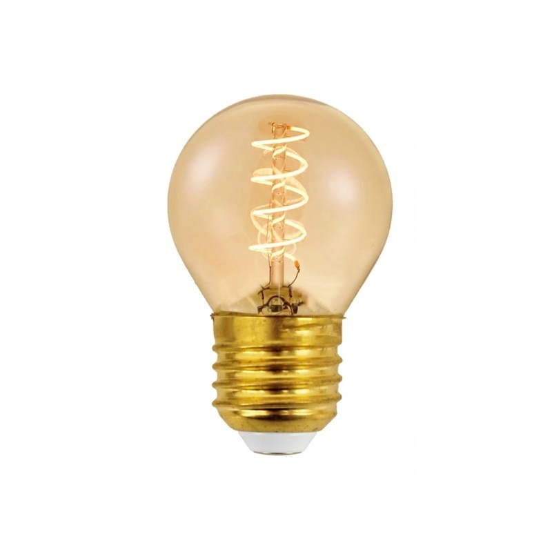 BOLD LED kogellamp 3-standen CURVE GOLD E27 | 2200K + Memory