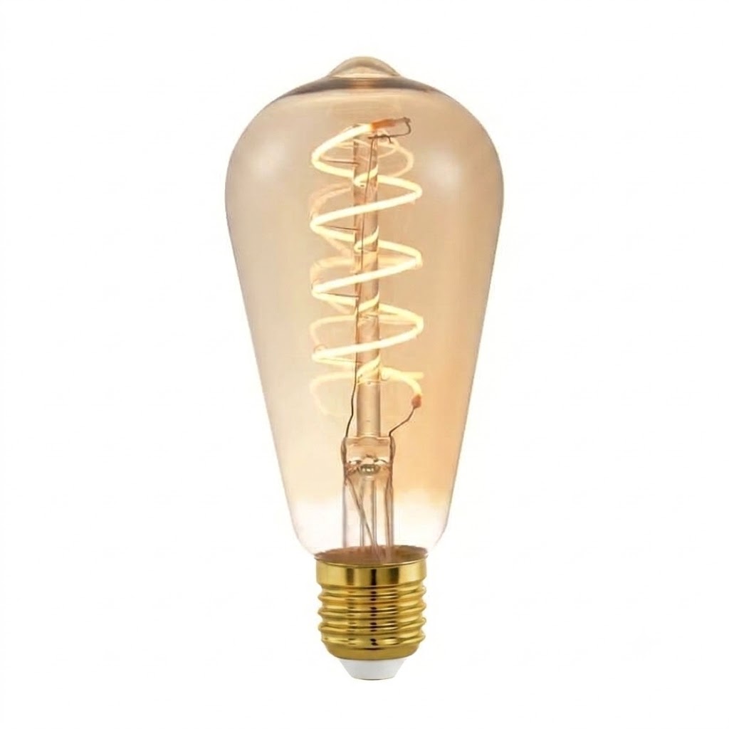 BOLD LED Rustika lamp 3-standen CURVE GOLD E27 | 2200K + Memory
