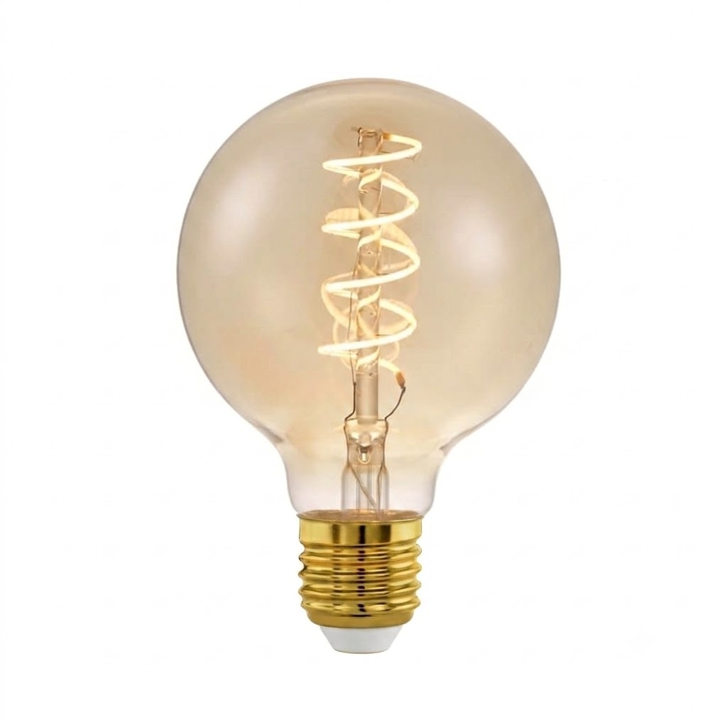 BOLD LED globe 80mm 3-standen CURVE GOLD E27 | 2200K + Memory