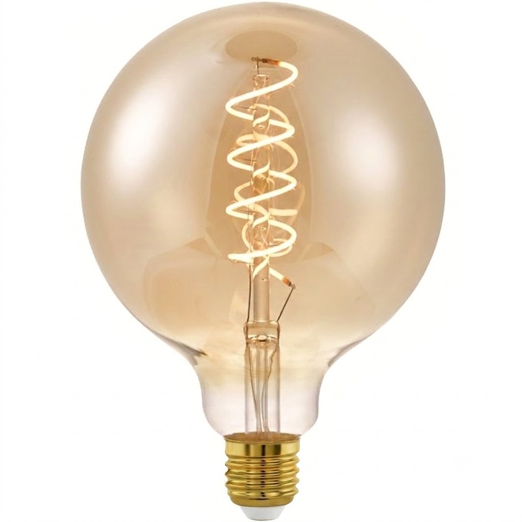 BOLD LED globe 125mm 3-standen CURVE GOLD E27 | 2200K + Memory