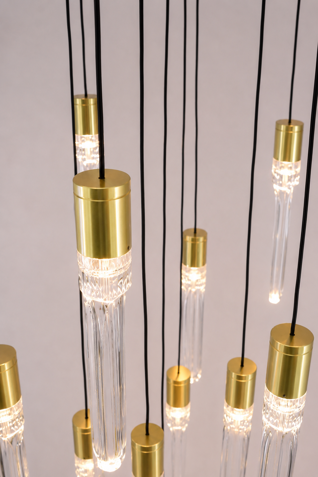 Moderne vide lamp ICICLE 13-lichts | Goud / Helder
