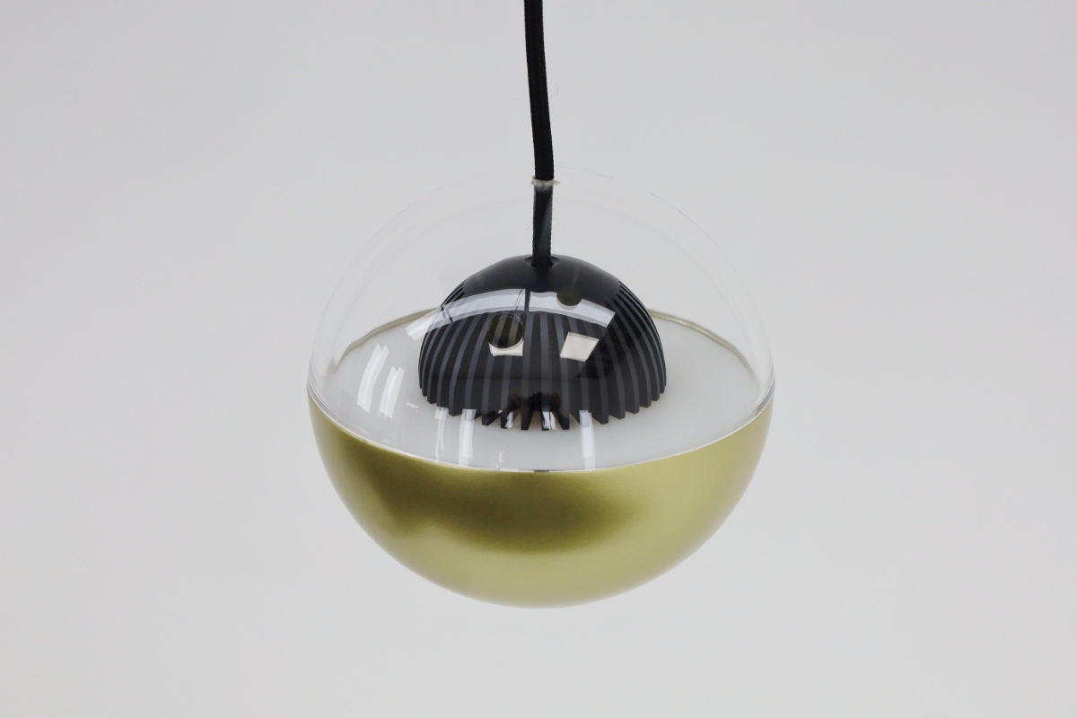 Dynamische hanglamp POKEBALL 3-lichts rond | Goud / Zwart