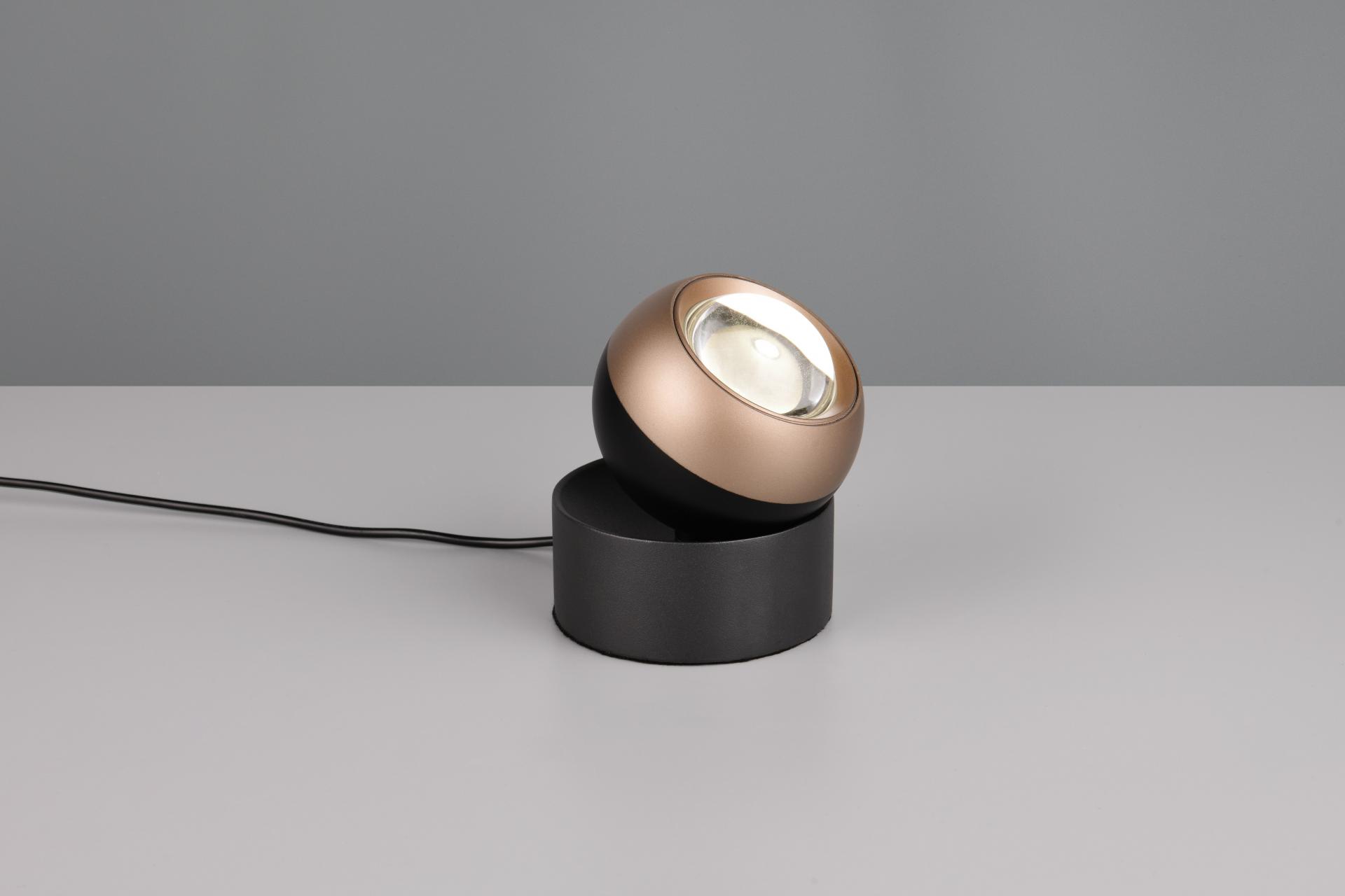 Elegante tafellamp ORBIT | Zwart / Coffee