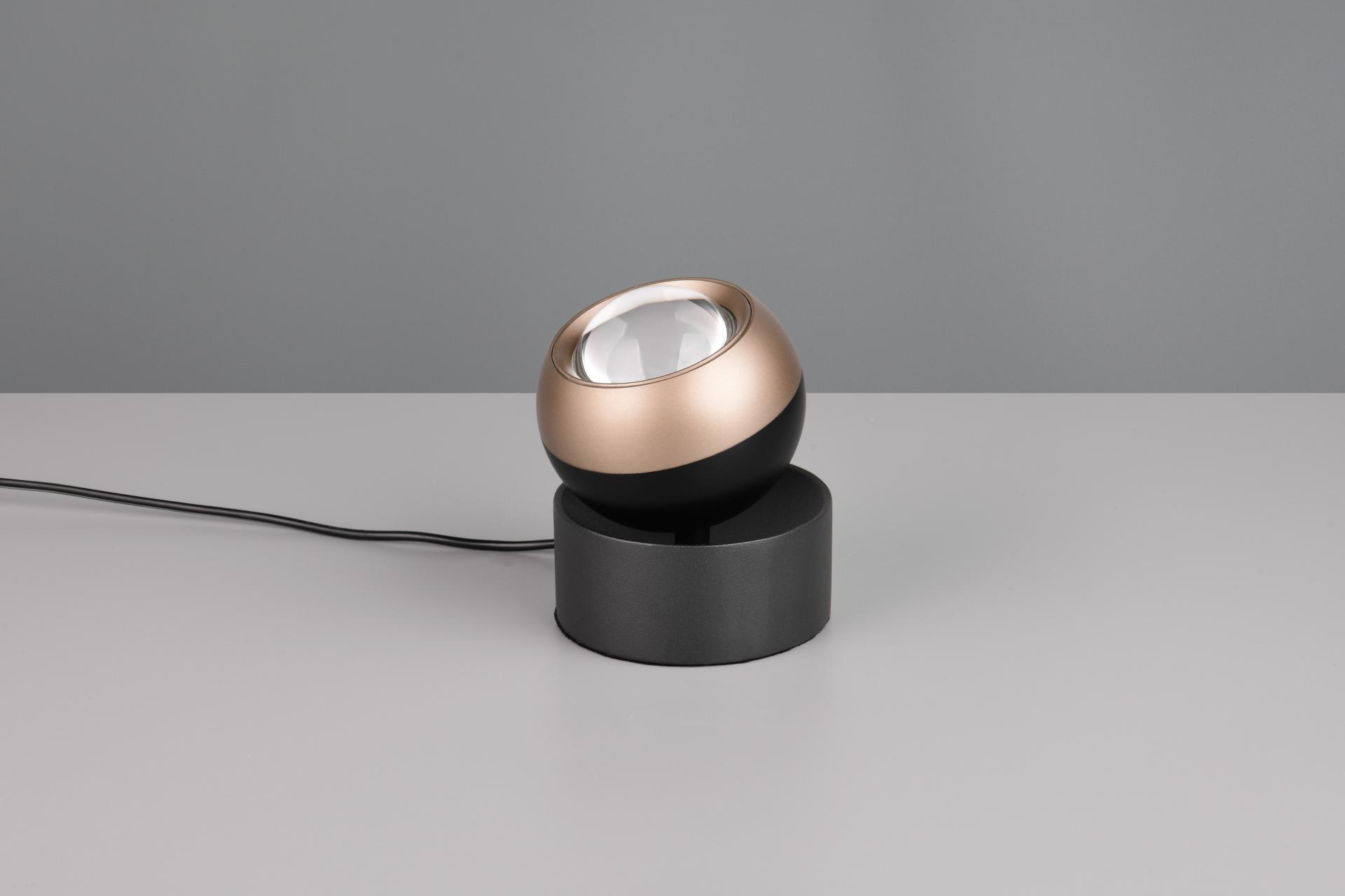 Elegante tafellamp ORBIT | Zwart / Coffee