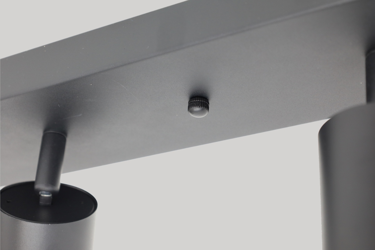 Strakke kantelbare opbouwspot CILINDRA 4-lichts | Zwart