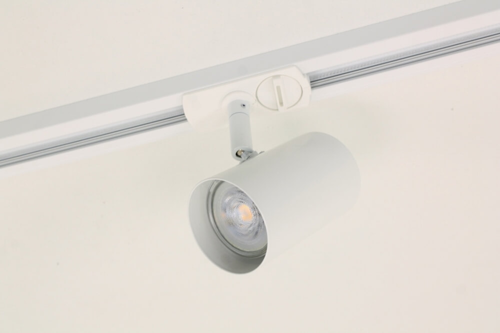 LUNA railset spanningsrail 1 meter + 3 spots CILINDRO | Wit
