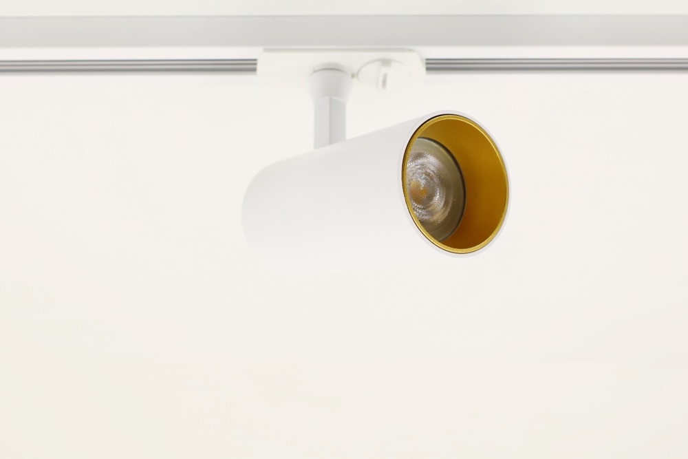 Railspot TELESCOPE XL voor LUNA spanningsrail | Wit / Goud