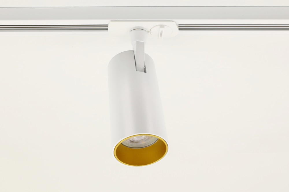 Railspot TELESCOPE XL voor LUNA spanningsrail | Wit / Goud
