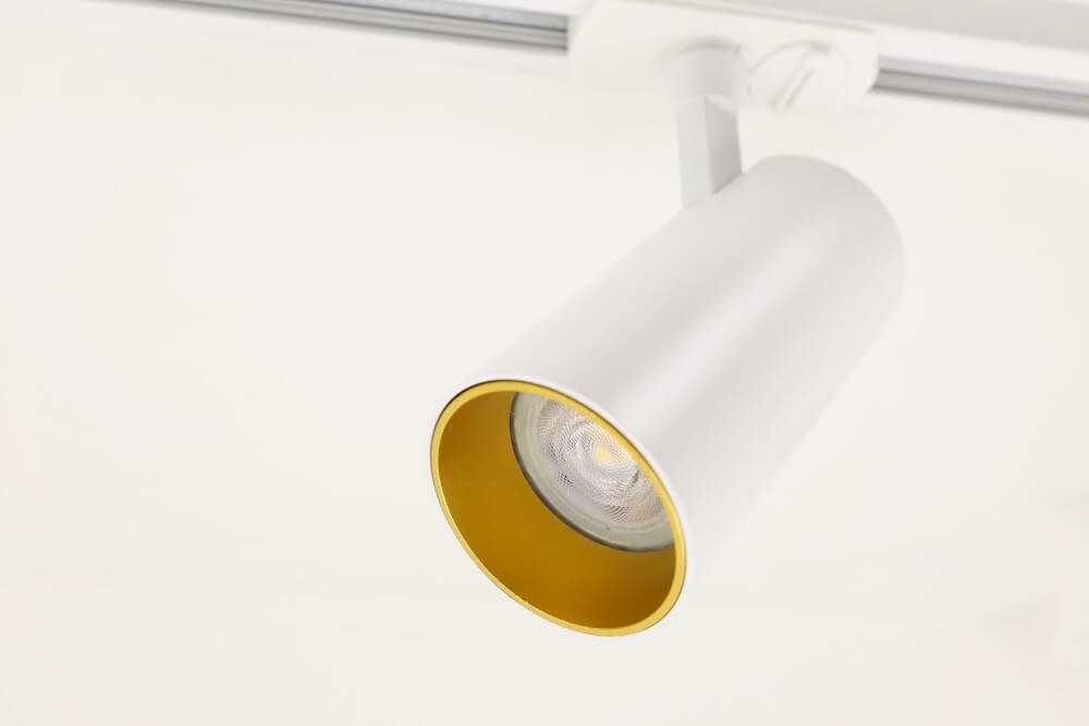 Railspot TELESCOPE XL voor LUNA spanningsrail | Wit / Goud