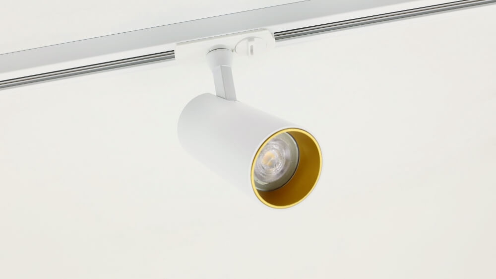 Railspot TELESCOPE XL voor LUNA spanningsrail | Wit / Goud